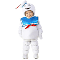 Miniatyrbild 1 av 5: Ghostbusters Marshmallow Puft Barnkläder Cosplay Halloweenfest För Söta Vita 3-Delar Set Lilla Monsterkläder 80-90cm