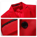 Miniatyrbilde 4 av 4: Allthemen Herre Business Casual Enknappsjakke med hakket revers i ensfarget Red 2XL