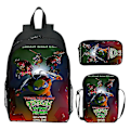 Miniatyrbild 5 av 5: 2024 Nya Teenage Mutant Ninja Turtles Skolväska Axelväska Pennväska 3-pack 16\" Ryggsäck Cartoon Tryckt Väskor Pojkar Födelsedagspresent Hög Kvalitet T-12