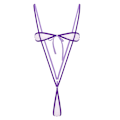Pikkukuva 1 / 4: Naisten Eroottinen Seksikäs Mikro Mini G-string Thong Bikini Bodysuit Läpinäkyvä Pitsi Alusvaate Set Rintaliivit Top Suspender Alushousut Alaosa Purple
