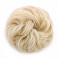 Pikkukuva 2 / 5: 1 kpl Messy Bun -hiuslisäke - Scrunchie -kihara -aaltoileva -synteettinen -hiusmyssy -naisten -kampaus Pale Ash Blonde Mix Bleach Blonde