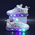 Miniatyrbild 1 av 5: Flickande Casual Sneakers för Flickor med Elsa Prinsessa Tryck Utomhusskor Barn Lätta Non-Slip Skor för Vår och Vinter Purple 26-insole 16cm