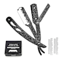 Miniatyrbilde 1 av 5: Profesjonell Barber Straight Edge For Razor Med 100 stk Rustfritt Stål Enkeltkantede Razorblader