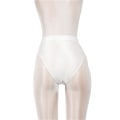Miniatyrbillede 2 af 4: Kvinders Silkebløde Glansfulde Satin Wet Look Knickers Højtaljede Briefs Underwear Bukser White XL