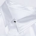 Miniatyrbillede 4 af 5: Sliktaa Mænd Casual Mode Skinnende Langærmet Slim-Fit Formel Skjorte White M