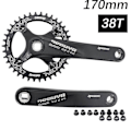 Miniatyrbillede 2 af 5: Prowheel Krankboksæt Firkantet Hul Mtb Cykel 104bcd 170mm 175mm Deckas Kædeblad Mountainbike 30t 32 34 36 38 40t 1x 2x 1 2 Hastighed 170mm and 38T