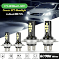 Pikkukuva 2 / 5: 4x H7 LED-ajovalolamppupaketti, korkea ja matala säde, 220 W, 60 000 lm, erittäin kirkas, 6000 K valkoinen