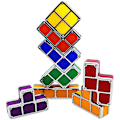 Miniatyrbillede 1 af 5: Tetris Lampe, 3D DIY LED Tetris Stapelbar Natlys 7 Farver Induktionslås Skrivebordslampe Magic Blocks Puslespil Legetøj Til Børn Teen