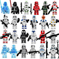 Miniatyrbillede 1 af 3: Moc Star Wars Byggeklodser Minifigur Luke Darth Vader Jedi Master Yoda Bb8 Robot Samle Legetøj