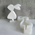 Miniatyrbillede 4 af 5: Påskehare Silikonforme, 3D Kanin Chokoladeform, Kanin Silikonform Til Påske DIY Form Til Kage, Gele, Pudding L
