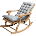 Miniatyrbilde 1 av 4: Grå 1,2 Meter Lang Folding Recliner Gyngestol Bomulls Pute (kun Pute)