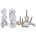 Miniatyrbild 1 av 5: 1-4 Nummerform, DIY Silikonform, 3D Handgjorda Ljusstakeformar, Gipsform, Ljusstakeform Number 1-4