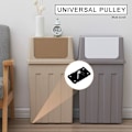 Miniatyrbild 4 av 4: 16-pack mini universella svängbara hjul 360 graders rotation - självhäftande - rostfritt stål