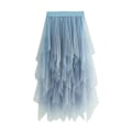 Miniatyrbilde 1 av 5: Kvinners Tulle Skjørt Elastisk Midje Mesh Langt Skjørt blue