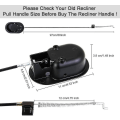 Miniatyrbilde 2 av 5: Sofa-kabel i aluminiumlegering 96 cm håndtak recliner erstatning universal lenestol reservedeler enkel installasjon for sofa recliner recliner lenestol   B