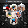 Miniatyrbilde 2 av 4: Profesjonell Speed Cube 3x3x3, Slitesterk Glatt Hjerneutvikling Barnas Utdanningsleker Puslespillleker Bærbar for Voksne (Standard)