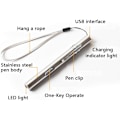 Miniatyrbilde 2 av 5: Pakke med 3 sykepleierpennelys, medisinsk pennelys, USB-oppladbar LED-lommelykt, rustfritt stål lommelykt for leger, studenter, leger