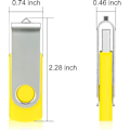 Miniatyrbillede 2 af 5: 10-pak USB Flash Drives 2.0 - Svingbar Hukommelse - Foldbar Opbevaring - Jump Disk - Zip Drive - Hy 10 Pak Gul 10 Pack Yellow 32GB