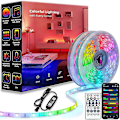 Miniatyrbillede 1 af 5: Led Strip 1m-30m Rgbic 2835 Bluetooth App Kontrol Jageffekt Lys Fleksibel Tape Diode Bånd Tv Baggrundsbelysning Værelse Dekoration 30M Full Set 5050 24Key Bluetooth