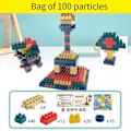 Pikkukuva 1 / 4: Miman 100 Palikan Puzzle-setti 4-6-vuotiaille lapsille Pehmeä Liima Suuret Hiukkaset Kootut Pojat Ja Tytöt Puzzle Joululahja