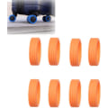 Miniatyrbillede 4 af 5: 8 stk. Kuffert Hjul Dæksel, Kuffert Hjul Beskytter Dæksel, Silikon Kuffert Spinner Hjul Dæksel Ingen Støj Orange