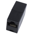 Pikkukuva 1 / 5: 5 kpl Mustaa 8p8c RJ45 RJ45 Naaras/naaras Ethernet Inline-liitinsovitin