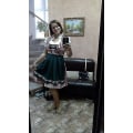 Pikkukuva 5 / 5: Korkea Laatu Perinteinen Saksalaisen Ruudullinen Dirndl-Mekko Oktoberfest-Puku Asun Aikuisille Naisille Halloween Juhlaan Style3 Green XL