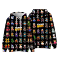 Miniatyrbild 2 av 3: Stumble Guys Barn 3D-tryckt Hoodie Pullover Huvtröja med Fick Långärmad Pojke Flicka Halloween Julgåvor B 7-8Years