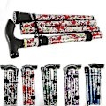 Miniatyrbillede 4 af 4: 2023 Ny Foldbar Vandrestok Justerbar Aluminium Blomster Vandrestok Til Vandreture Camping Holdbar Mobilitetshjælp Red