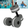 Miniatyrbilde 1 av 4: Svømmefloater for voksne 1 par Aqua Fitness Vektløfter Skum Dumbbells Håndstenger Basseng Motstandstrening Gray