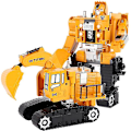 Pikkukuva 1 / 3: Alloy Transform Robot King Kong Rakennusajoneuvo Malli Kaivuri