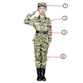 Miniatyrbillede 1 af 5: Børnesoldat Kostume Til Børnefest Hær Kostume Militær Kostumer Til Drenge Jungle Felt Sniper Sæt Med Pistol Kompas Fløjte 2 140