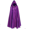 Pikkukuva 2 / 4: 2022 Halloween-juhlan Cosplay-asu Naisille ja Miehille Aikuisten Pitkä Sankarin Noitauuden Kaapu Huppu Viitta Satiini Punainen Keskiaikainen purple 180cm