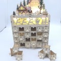 Miniatyrbillede 2 af 4: Træ Julekalender Nedtælling Til Jul Led Julepynt 24 Skuffer Med Led