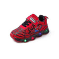Miniatyrbilde 1 av 4: Barnsportsko Spiderman med lysende joggesko for barn LED-lysende sko for gutter red 22