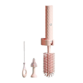 Miniatyrbild 1 av 5: Elektrisk Silikonflaskborste 360° Rotationsrengöringsset A Pink 3pcs Set