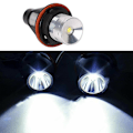 Miniatyrbillede 3 af 5: Par 8000k Hvide LED Angel Eye Marker Halo Pærer Lamper Kompatible med E39 E53 E60 E63 E64 E66 E87 5 6