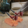 Miniatyrbillede 5 af 5: Tobaksrør Stativ - Rørtilbehør Rørstativ - Naturlig Massivt Træ Rørstativ Holder 1 stk 12*12*1.8cm