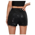 Miniatyrbillede 3 af 5: Kvinders Sequins Shorts med Høj Elastisk Talje Glitter Party Shorts S