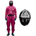 Miniatyrbillede 1 af 5: Kostumefest Karneval Enkeltdelt Maske Firedelt Sæt   U Triangle XXL