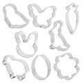 Miniatyrbillede 1 af 4: 8 stk. Kageudstikker Sæt, Tegneserie Dyr Kage Påskeæg Udstikkere Form til DIY Bage Biscuit Pastry