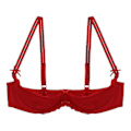 Miniatyrbillede 4 af 5: Dame 1/2 Kop Push Up Underwire Lace BH Lingeri Åben Brystkop BH Toppe Justerbar Rem Svampepolstret BH Undertøj Red  C S