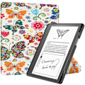 Miniatyrbild 1 av 5: Fodral i läder med multi-vikbart stativ för Kindle Scribe 10,2 tum (2022) Butterfly