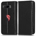 Tekstureret magnetisk telefoncover med tegnebogsstativ til Asus ROG Phone 3 Strix/ROG Phone 3 ZS661KS