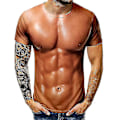 Pikkukuva 2 / 4: Miesten 3D-paita Bodybuilding Simuloitu Lihaspaita Alaston Iho Rinnassa Lihas Tee Paita M