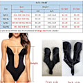 Miniatyrbild 5 av 5: Kvinnlig Kroppsshaper Slips Rygglös BH T-string Midjetränare U-ringad Underklänning Shapewear White S