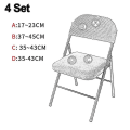 Miniatyrbilde 2 av 5: 4 stk sammenleggbare stoler med delt setetrekk for fest, bryllup, hjem -ys white