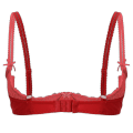 Miniatyrbilde 3 av 5: Dameundertøy med 1/2 kopp push-up, underwire, blonder, åpen brystkopp, justerbare stropper, svampfylte bh-topper Red  C 4XL