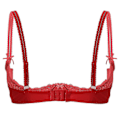 Miniatyrbillede 3 af 5: Dame 1/2 Kop Push Up Underwire Lace BH Lingeri Åben Brystkop BH Toppe Justerbar Rem Svampepolstret BH Undertøj Red  C S