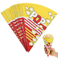 Miniatyrbillede 2 af 3: 100 stk Popcorn Papirposer med Spidse Spidser Kegleformede Godbidsposer til Popcorn Slik